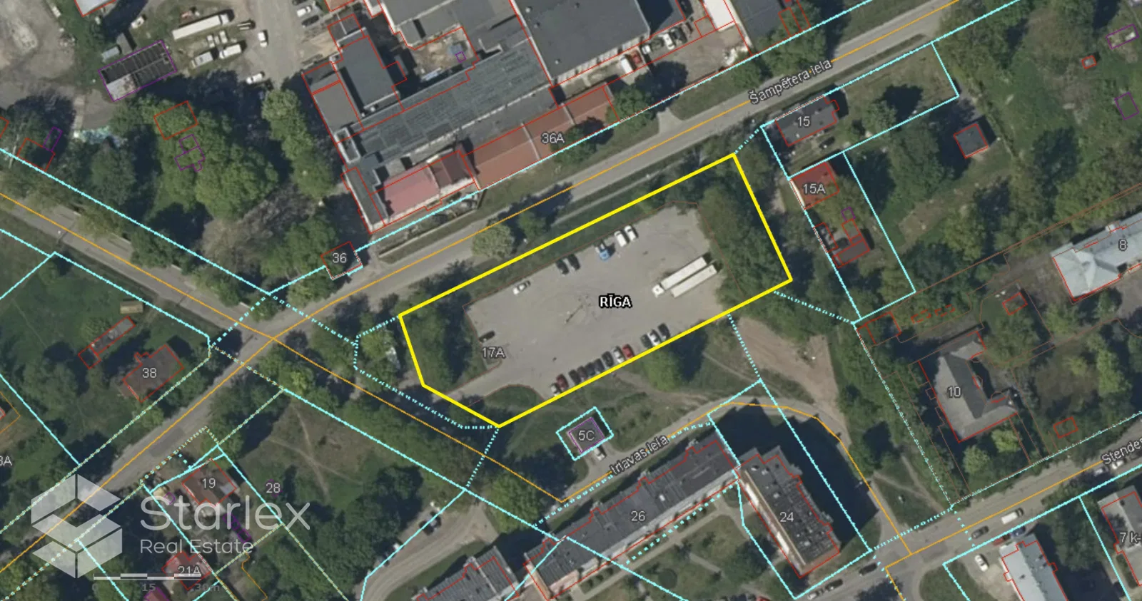 Zemes gabals daudzstāvu dzīvokļu mājas būvniecībai Šampēterī 5