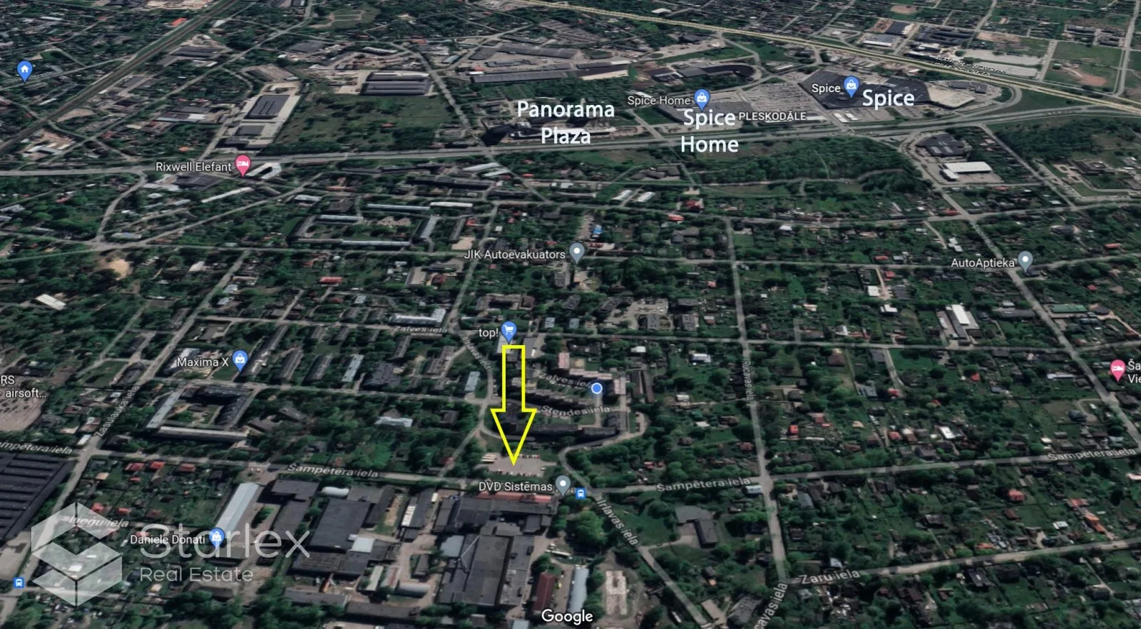Zemes gabals daudzstāvu dzīvokļu mājas būvniecībai Šampēterī 3