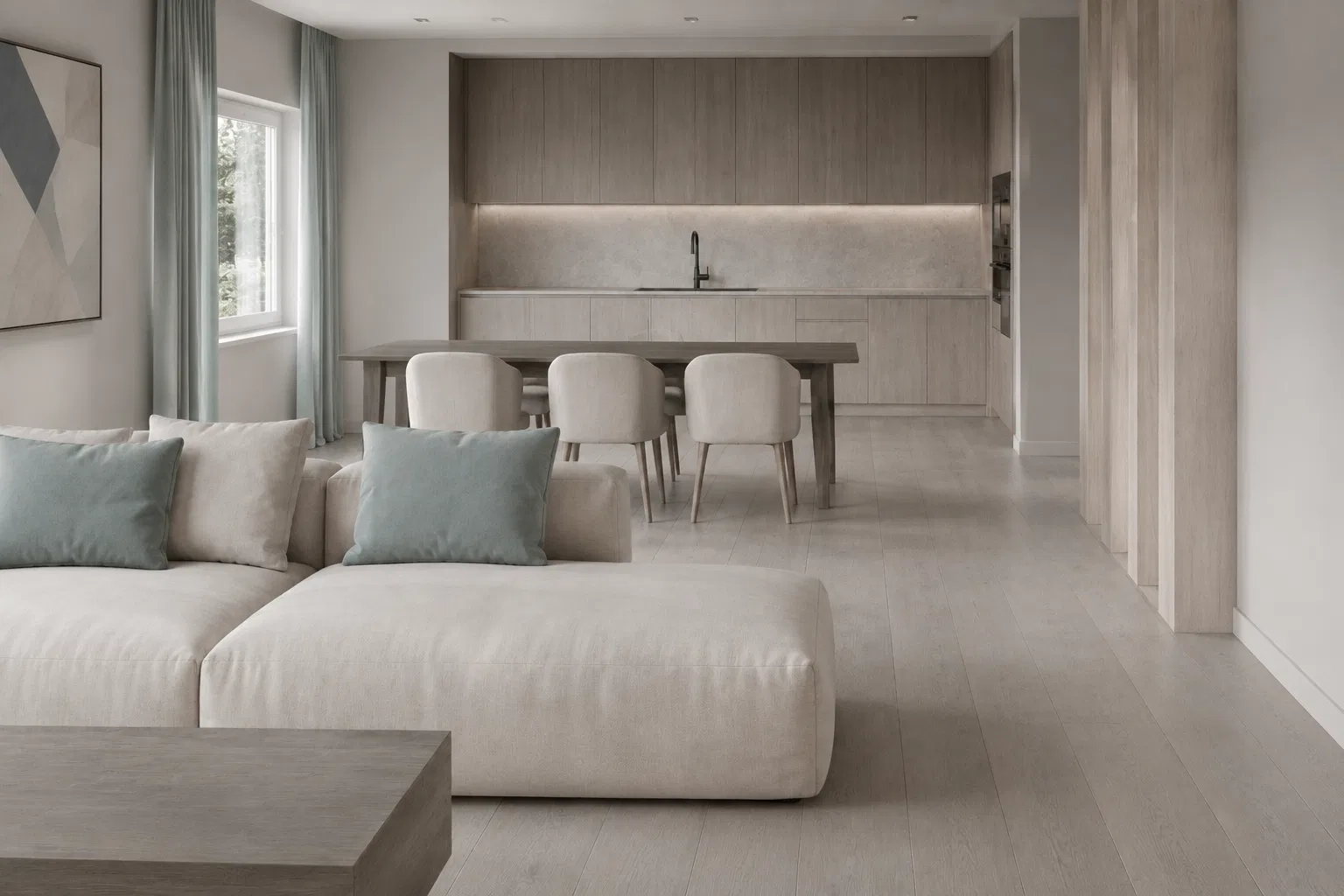 Two-bedroom apartment in a new project by the Daugava River with a loggia!